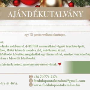 Ajándékutalvány wellness élményre AromaTouch érintésterápiával